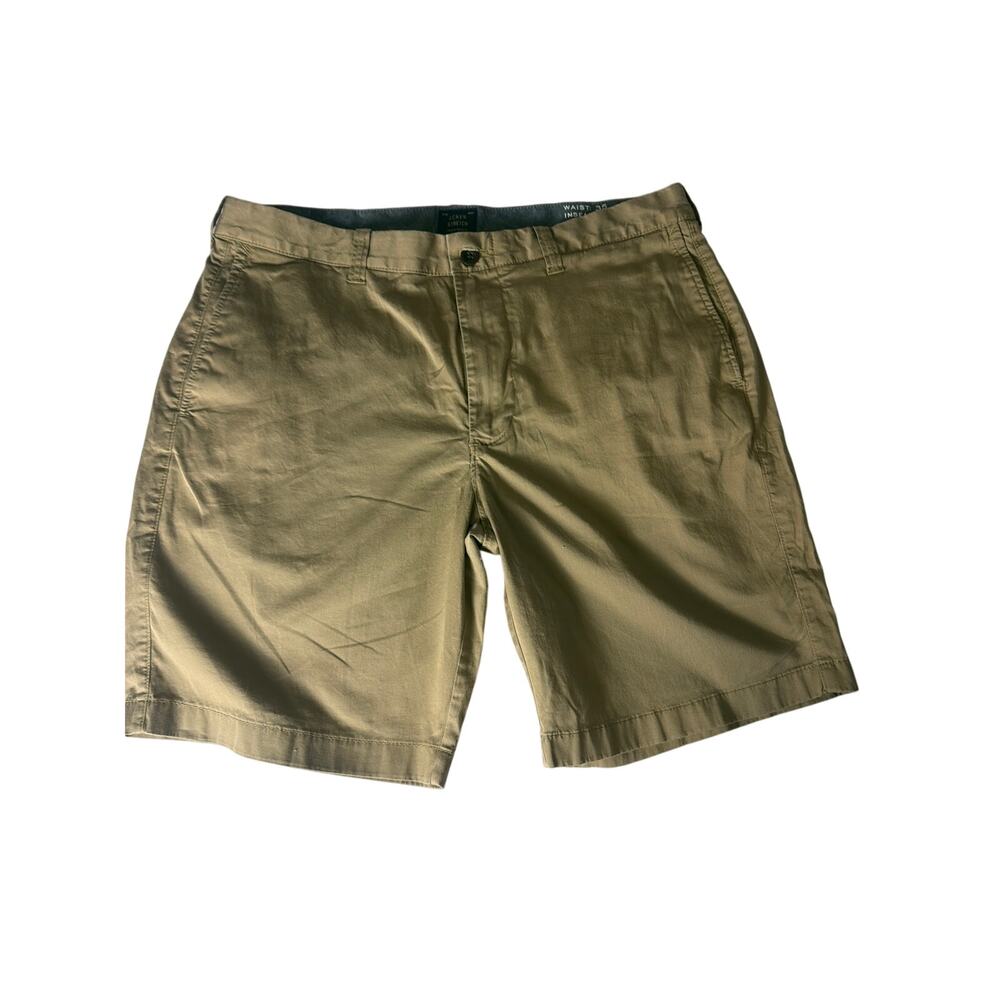 J.Crew Men Stretch Chino Shorts 35 Khaki Tan 9" Inseam